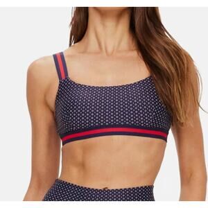 The Upside Cavallo Navy Red Geometric Pattern Sports Bra Size US 4